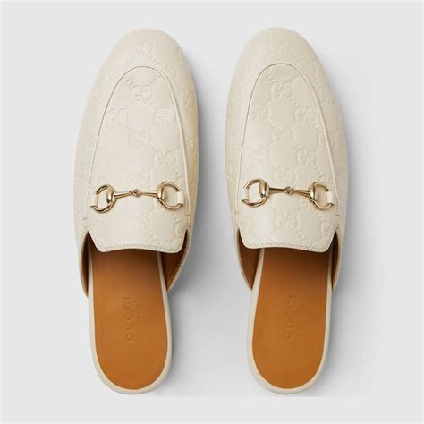 Women's Princetown slipper in ivory GG leather 